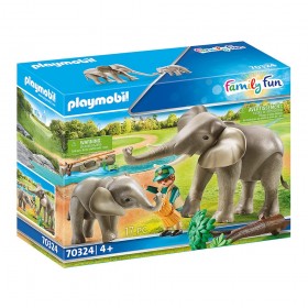 Recinto Exterior de Elefantes - Playmobil 70324 CAJA