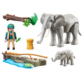 Recinto Exterior de Elefantes - Playmobil 70324 CONTENIDO