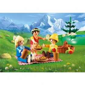 Heidi Lago con Heidi, Pedro y Clara - Playmobil 70254 PICNIC