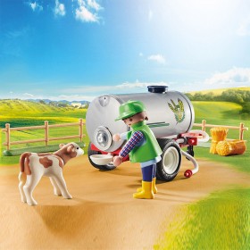 70367 Playmobil Country Tractor de Carga con Tanque TERNERO