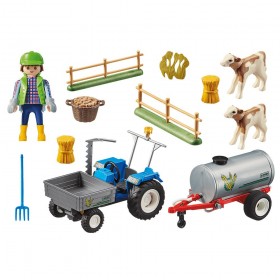 70367 Playmobil Country Tractor de Carga con Tanque CONTENIDO