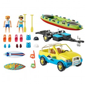 Coche de Playa con Canoa - Playmobil 70436 CONTENIDO