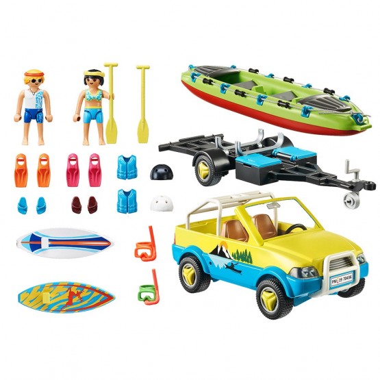 Coche de Playa con Canoa - Playmobil 70436 CONTENIDO