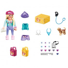 Chica Fashion con Perro - Playmobil 70595 CONTENIDO