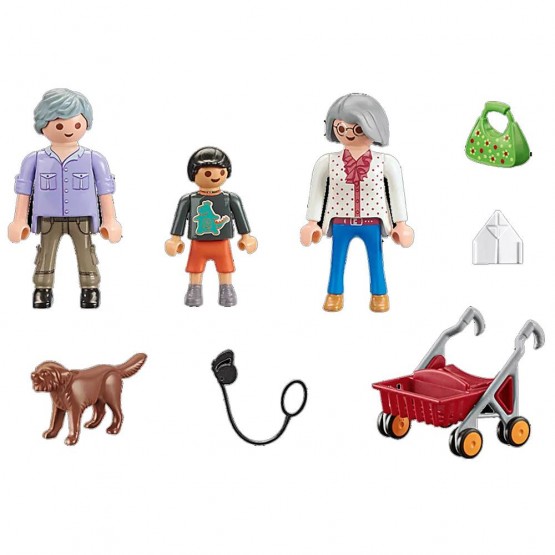 Contenido Abuelos y Nieto Playmobil 70990