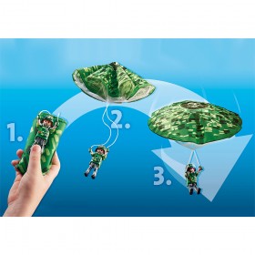 En Acción Helicóptero de Policía: Persecución en Paracaídas - Playmobil 70569