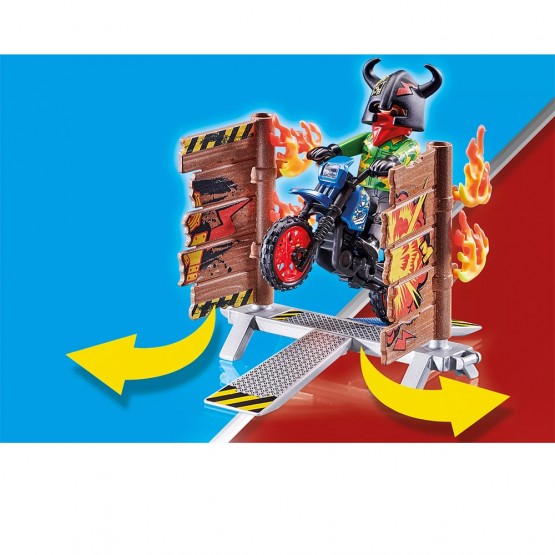 Moto con Muro de Fuego - Playmobil 70553
