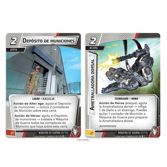 Cartas Marvel Champions - War Machine (Pack de Heroe)
