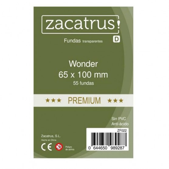 Fundas Zacatrus Wonder Premium (55 Fundas) - 65x100 mm.