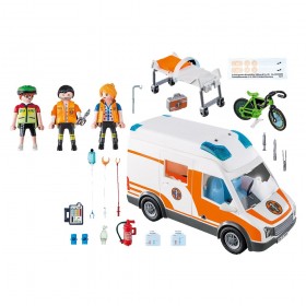 Interior Ambulancia con Luces - Playmobil 70049
