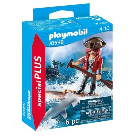 Caja Pirata con balsas y tiburón martillo - Playmobil 70598