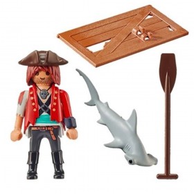 Contenido Pirata con balsas y tiburón martillo - Playmobil 70598