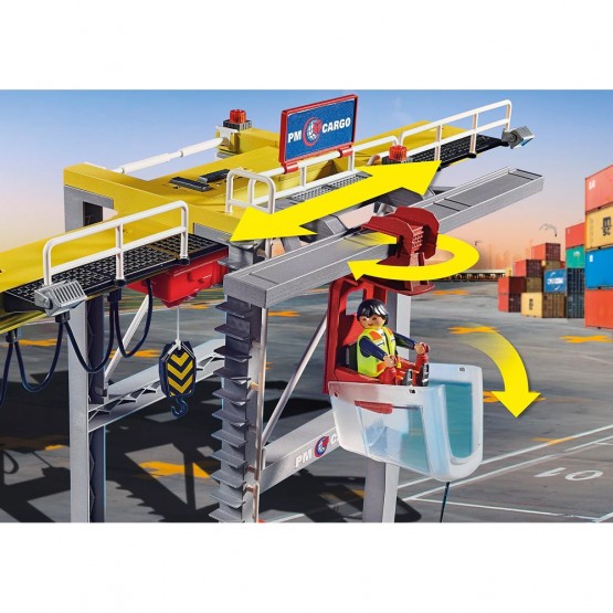 Movimiento Grúa con Contenedores - Playmobil 70770