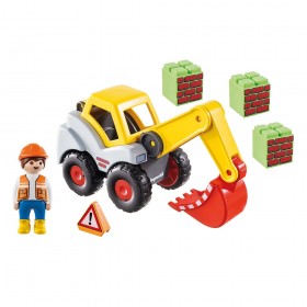 Contenido 1.2.3 Pala Excavadora - Playmobil 70125