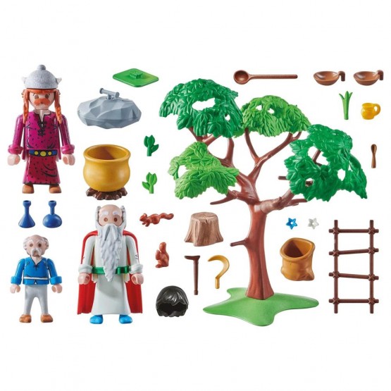 Contenido Astérix: Panorámix con el caldero de la Poción Mágica - Playmobil 70933