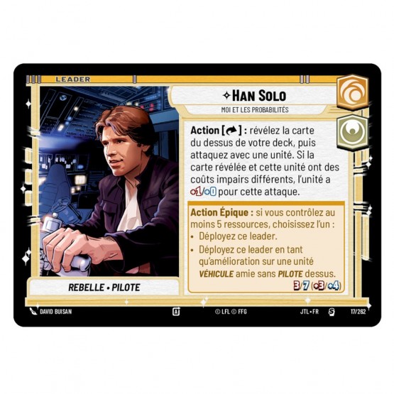Carta Líder Star Wars Unlimited: Jump to Lightspeed - Han Solo Spotlight Deck (Ingles)