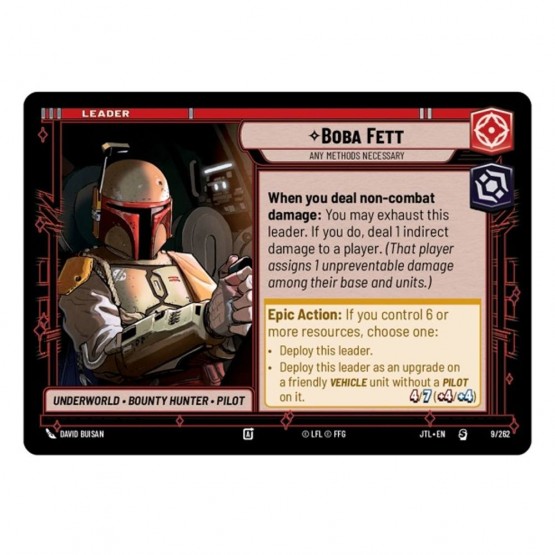 Carta Líder Star Wars Unlimited: Jump to Lightspeed - Boba Fett Spotlight Deck