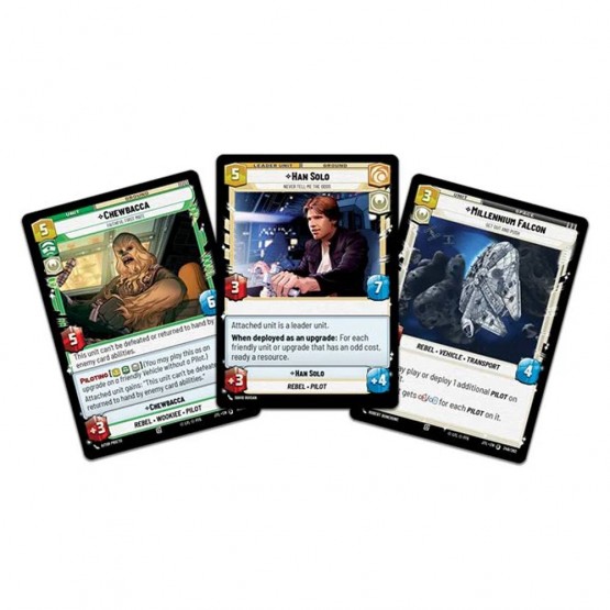 Cartas Star Wars Unlimited: Salto a la velocidad de la luz - Han Solo Mazo de Muestra