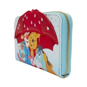 Lateral Winnie The Pooh y amigos con paraguas - Billetera Loungfly