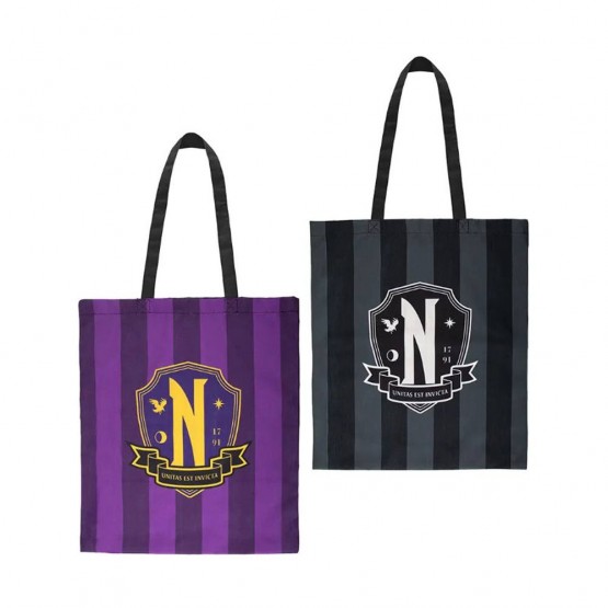Ambas Caras Wednesday Nevermore Academy - Bolsa Tote