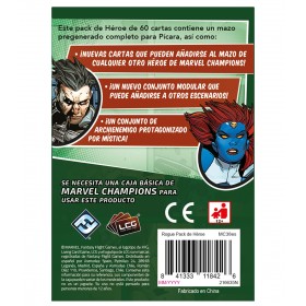 Contraportada Marvel Champions - Rogue (Pack de Heroe)