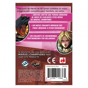 Contraportada Cartas Marvel Champions - Gambit (Pack de Heroe)