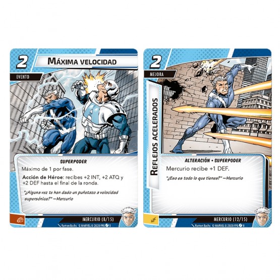 Marvel Champions - Quicksilver (Pack de Heroe) CARTAS