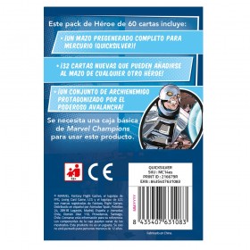 Marvel Champions - Quicksilver (Pack de Heroe) Contraportada