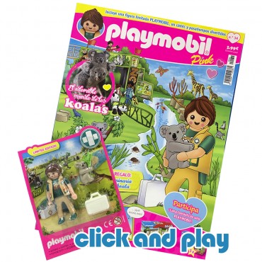 Revista Playmobil Pink Nº34 Veterinaria Zoo con Koala