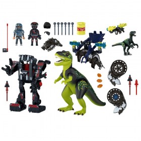 Dino Rise T-Rex: Batalla de los Gigantes - Playmobil 70624 CONTENIDO