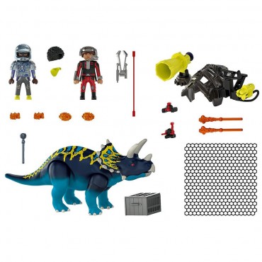 Dino Rise Triceraptos: Disturbios por las piedras - Playmobil 70627 CONTENIDO
